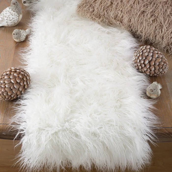 Faux Mongolian Fur Runner