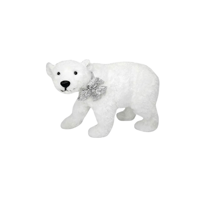 White Super Plush  Faux Fur Polar Bear, 10"