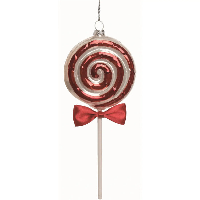 Sale Glass Red Peppermint Pop Ornament (set of 4)