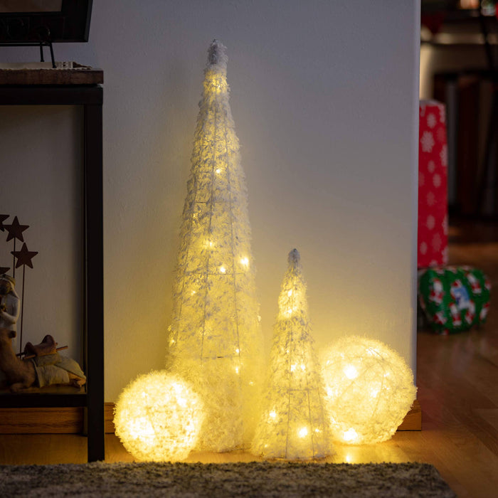 LIGHTED HANGING SNOWBALLS