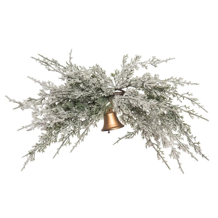 Artificial 21" White Christmas Lush Greenery Snow Swag