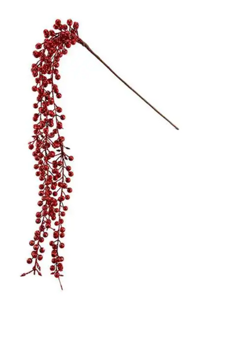 White dripping berry stem, 42 inches